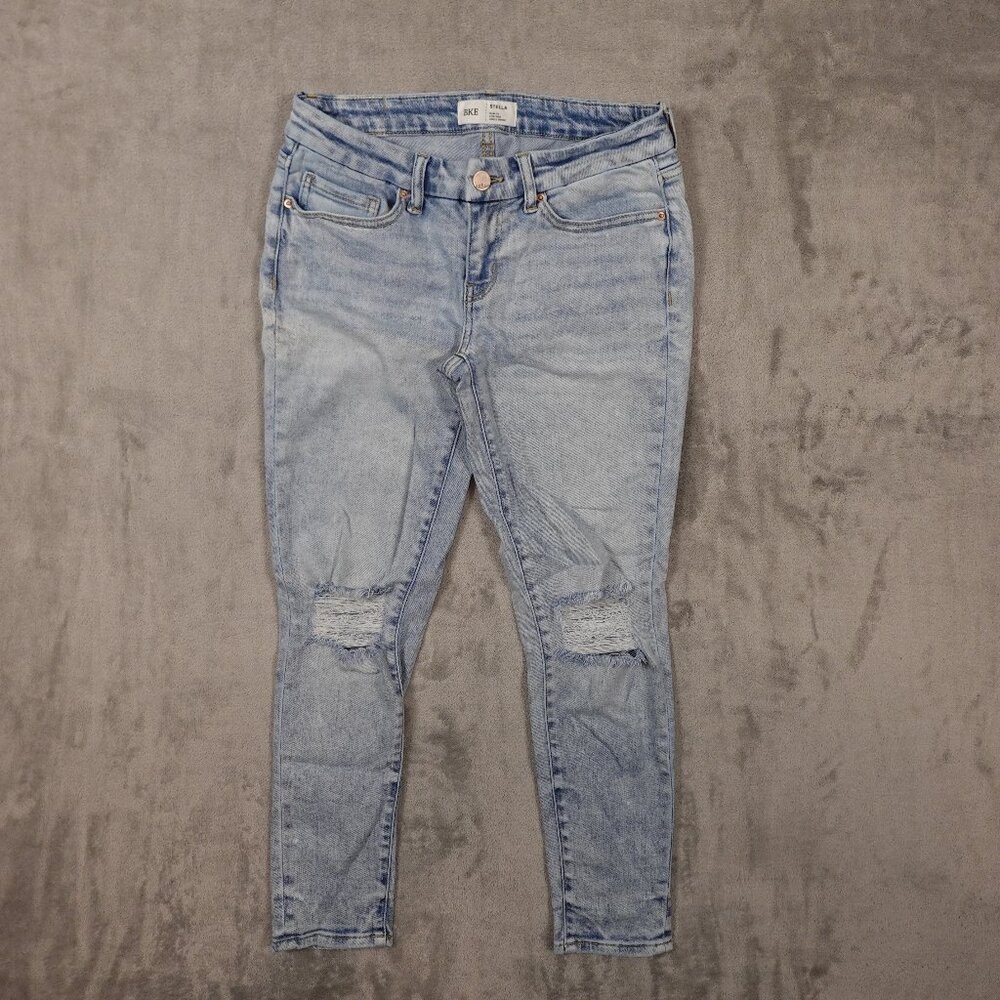 BKE‎ Stella Slim Fit Low Rise Ankle Skinny Jeans Women’s Size 26x27 Light Wash